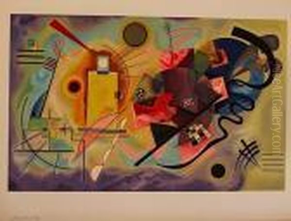 2 Lithographies D'interpretation En Couleurs, Monogrammees Et Datees Dans La Planche Oil Painting by Wassily Kandinsky