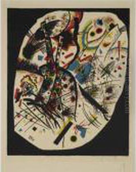 Kleine Welten Iii (r. 166) Oil Painting by Wassily Kandinsky