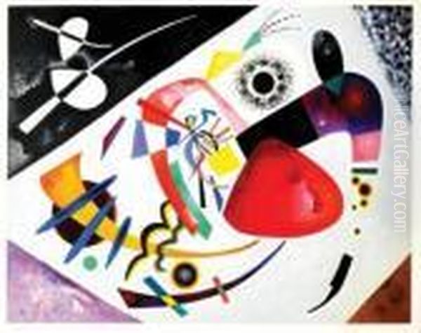 After. Tache Rouge Ii Oil Painting by Wassily Kandinsky