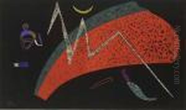 L'elan Tranquille. Oil Painting by Wassily Kandinsky