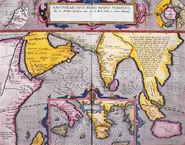 Map of Asia with a superimposed map of Europe, from Theatrum orbis terrarum, 1603 Oil Painting by Abraham Ortelius