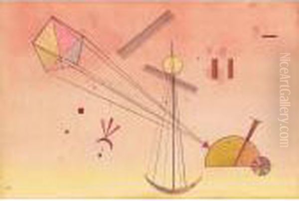 Leichte Bindung (light Attachment) Oil Painting by Wassily Kandinsky