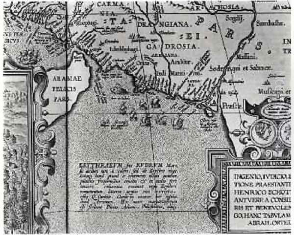 Map of Alexander the Greats empire, from Abrahami Ortelli theatri orbis terrarum parergon, published in Antwerp in 1674 Oil Painting by Abraham Ortelius