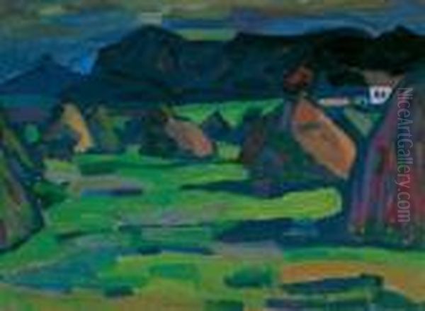 Kornhausten (murnau, Herbst) Oil Painting by Wassily Kandinsky