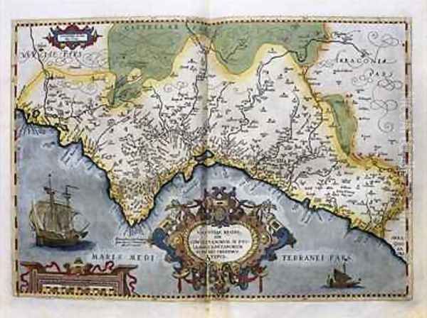 Map of the Kingdom of Valencia, from the Teatro de la Tierra Universel, 1588 Oil Painting by Abraham Ortelius