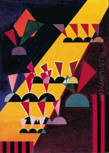 Thema: Spitz Oil Painting by Wassily Kandinsky