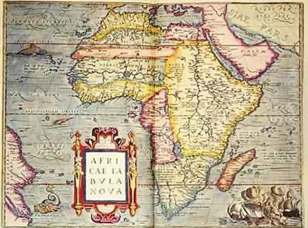 Africae tabvla nova, 1570 Oil Painting by Abraham Ortelius