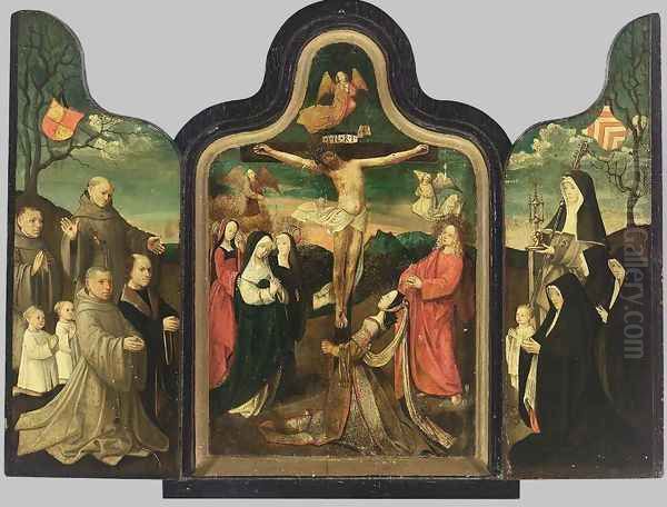 Triptych Oil Painting by Jacob Cornelisz Van Oostsanen