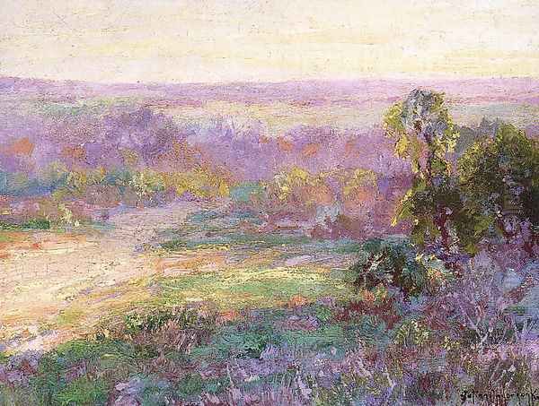 Last Rays of Sunlight, Early Spring in San Antonio 1922 Oil Painting by Julian Onderdonk