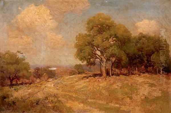 A Grove of Live Oak Trees, Southwest Texas Oil Painting by Julian Onderdonk