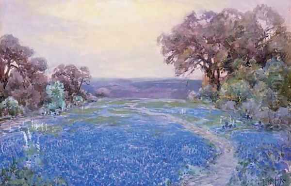 Field of Bluebonnets Oil Painting by Julian Onderdonk