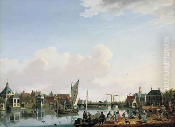 Ouderkerk, near Amsterdam 1779 Oil Painting by Isaak Ouwater