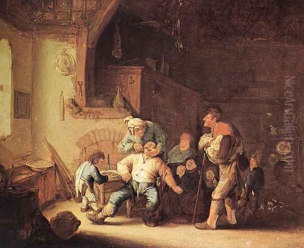 Barber Extracting of Tooth 1630-35 Oil Painting by Adriaen Jansz. Van Ostade