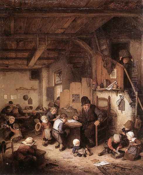 The School Master 1662 Oil Painting by Adriaen Jansz. Van Ostade