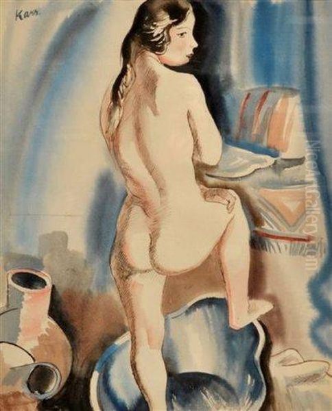 Femme A La Toilette Oil Painting by Georges Kars