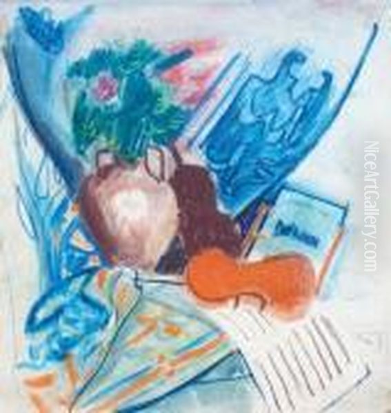  Nature Morte Aux Violons  Oil Painting by Georges Kars