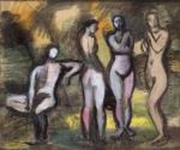 Bathers Oil Painting by Georges Kars