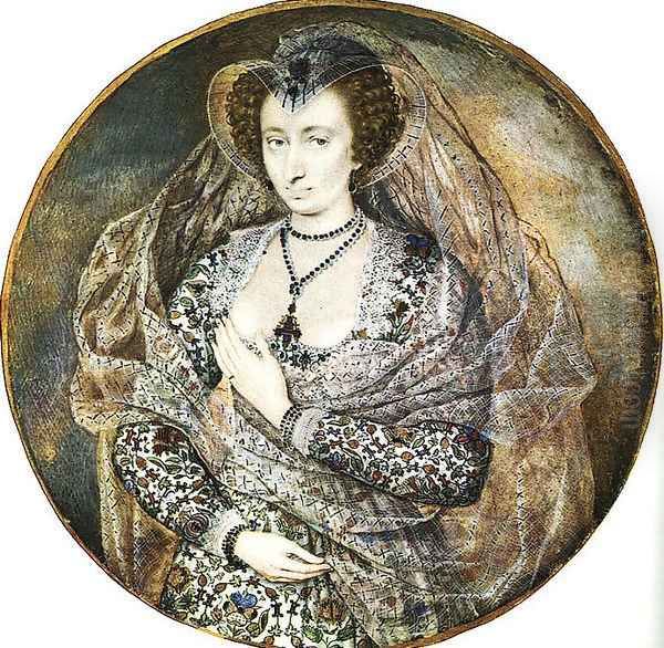 An Unidentified Lady 1605 Oil Painting by Isaac Oliver