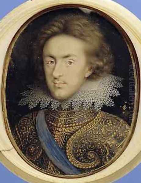 Miniature portrait of Henry 1594-1612 Prince of Wales Oil Painting by Isaac Oliver