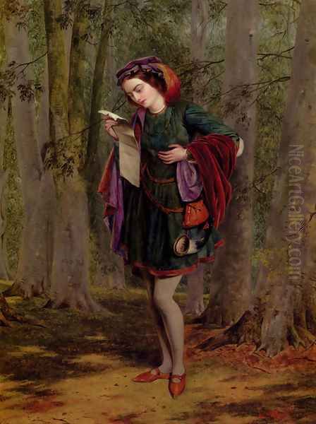 Rosalind, As You Like It Oil Painting by Henry Nelson O'Neil