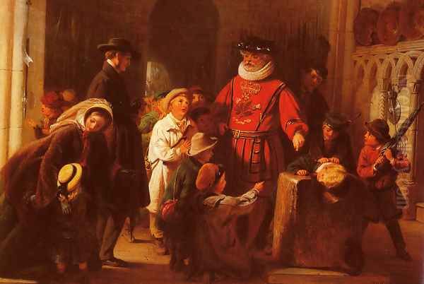 Children at the Tower Oil Painting by Henry Nelson O'Neil