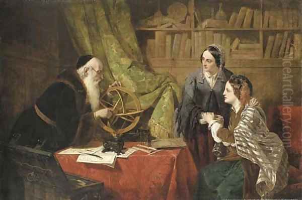 Consulting the astrologer Oil Painting by Henry Nelson O'Neil