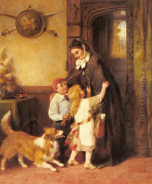 A Joyful Welcome Oil Painting by George Bernard O'Neill