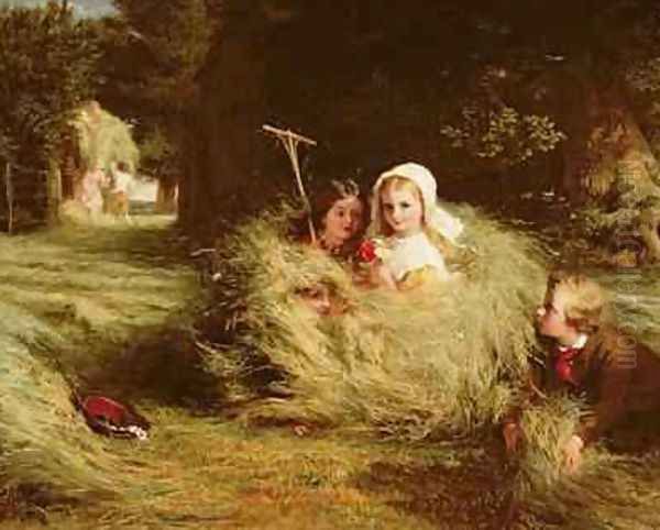 The Nestlings 1870 Oil Painting by George Bernard O'Neill