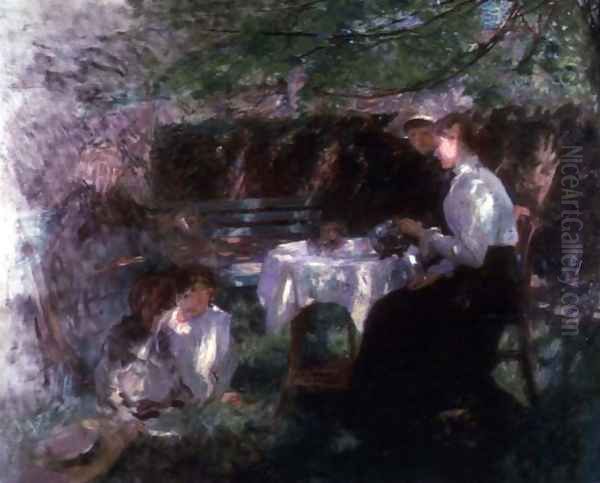 Tea in the Garden, c.1902 Oil Painting by Walter Frederick Osborne