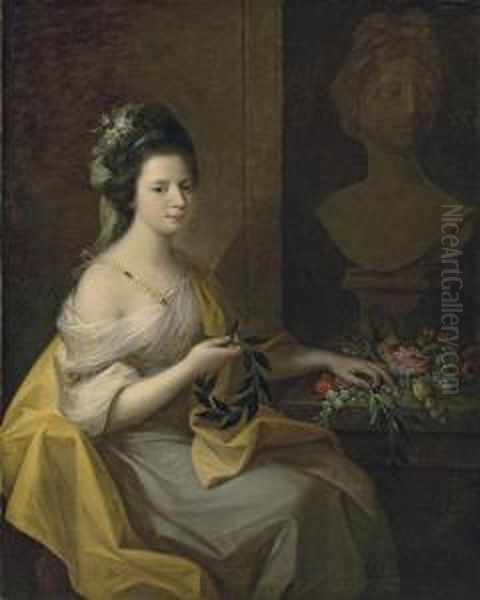 Portrait Of Lady Oil Painting by Angelica Kauffmann