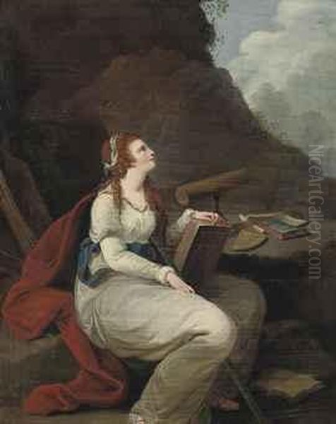 A Personification Of Astronomy Oil Painting by Angelica Kauffmann