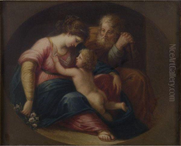 Holy Family Oil Painting by Angelica Kauffmann