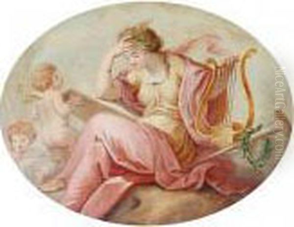 Music Oil Painting by Angelica Kauffmann