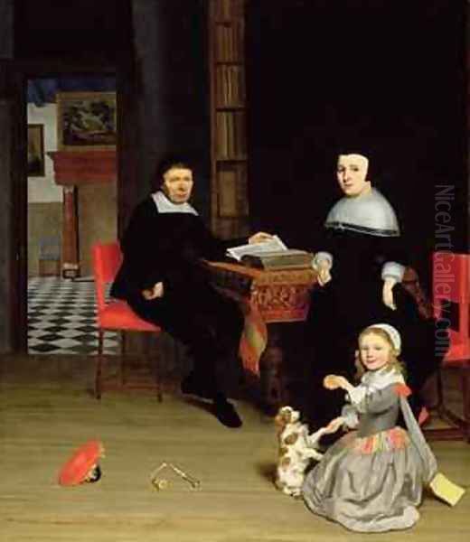 Portrait of a Family 1663 Oil Painting by Jacob Ochtervelt