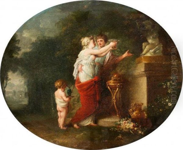 Hennes Krets Oil Painting by Angelica Kauffmann