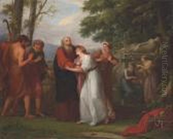 Et In Arcadia Ego Oil Painting by Angelica Kauffmann