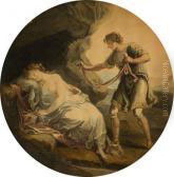 Electra And Chrysothemis Oil Painting by Angelica Kauffmann