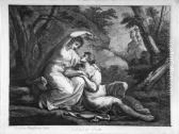 Rinaldo Und Armida. Oil Painting by Angelica Kauffmann