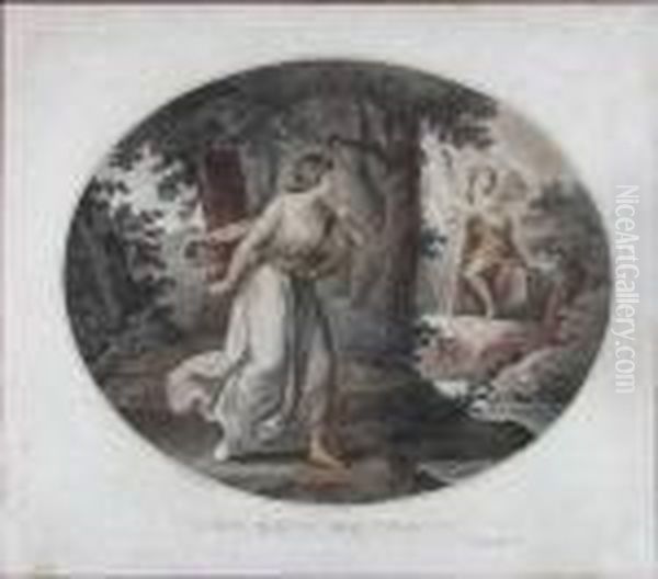 Kolorierte Punktierradierung Auf Festem Papier Von Q.mark Oil Painting by Angelica Kauffmann