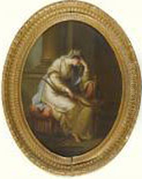 Penelope With The Bow Of Ulysses Oil Painting by Angelica Kauffmann