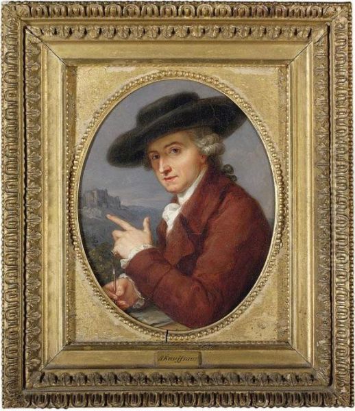 Portrait Of Antonio Pietro Zucchi Oil Painting by Angelica Kauffmann