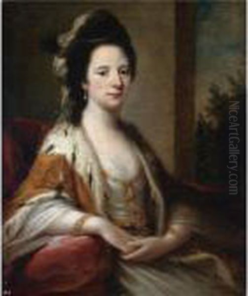 Portrait Of Mary Middleton, Mrs Ralph Clavering Oil Painting by Angelica Kauffmann