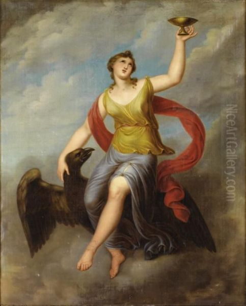 Hebe On Jupiter's Eagle Oil Painting by Angelica Kauffmann