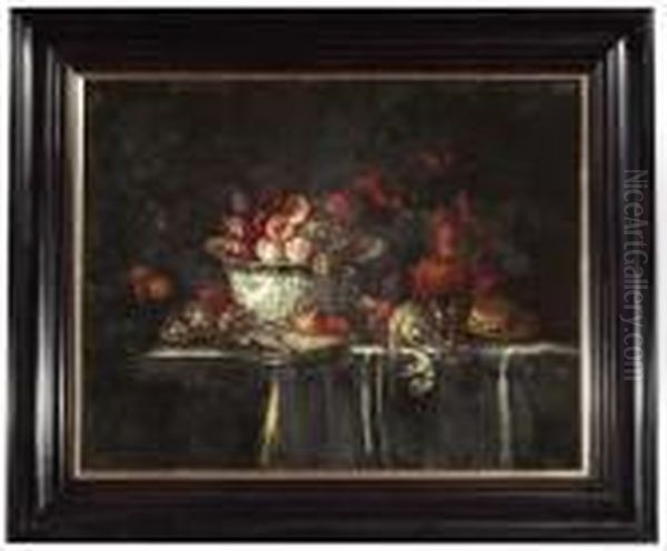 A Still Life Of Fruits Oil Painting by Angelica Kauffmann