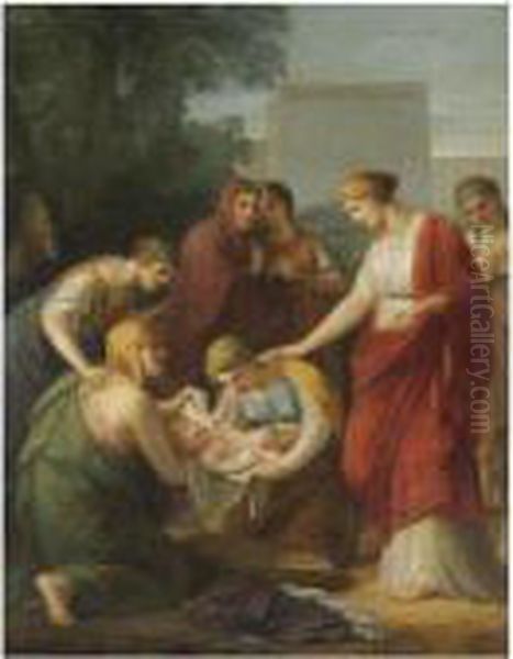 The Finding Of Moses Oil Painting by Angelica Kauffmann