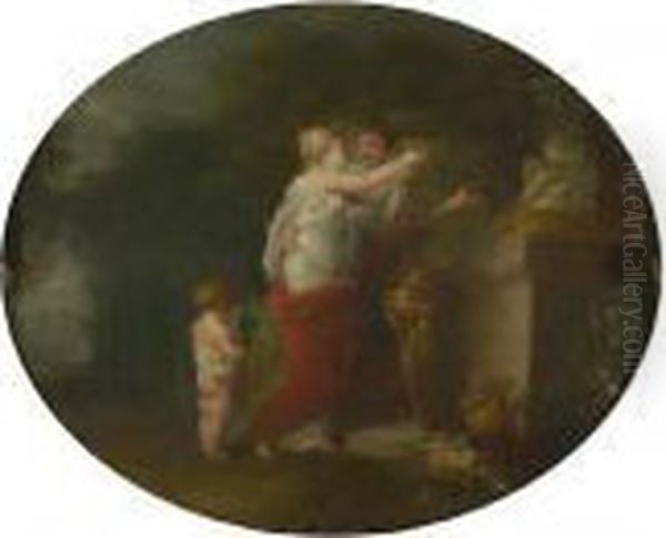 Vor Amor. Oil Painting by Angelica Kauffmann