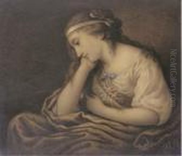 Thoughts Oil Painting by Angelica Kauffmann