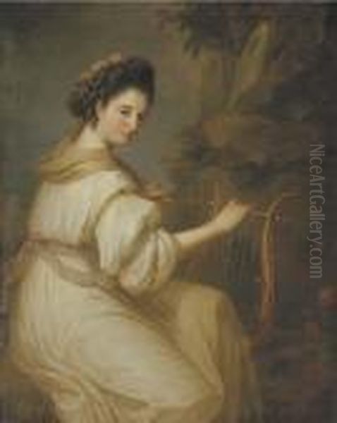 Portrait Of Jemima Ord Oil Painting by Angelica Kauffmann