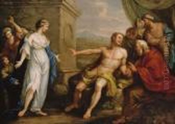 The Continence Of Scipio Africanus Oil Painting by Angelica Kauffmann