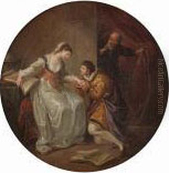 Eloise And Abelard Surprised By Fulbert Oil Painting by Angelica Kauffmann